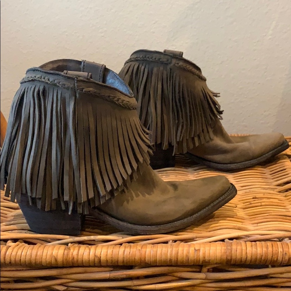Fringe booties